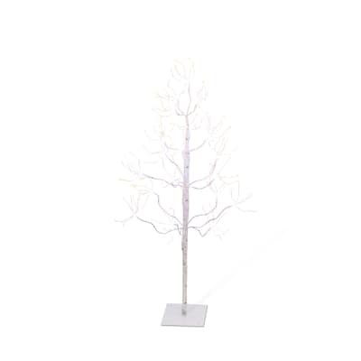 36 in Tall Birch Tree with 288 LED Lights - N/A