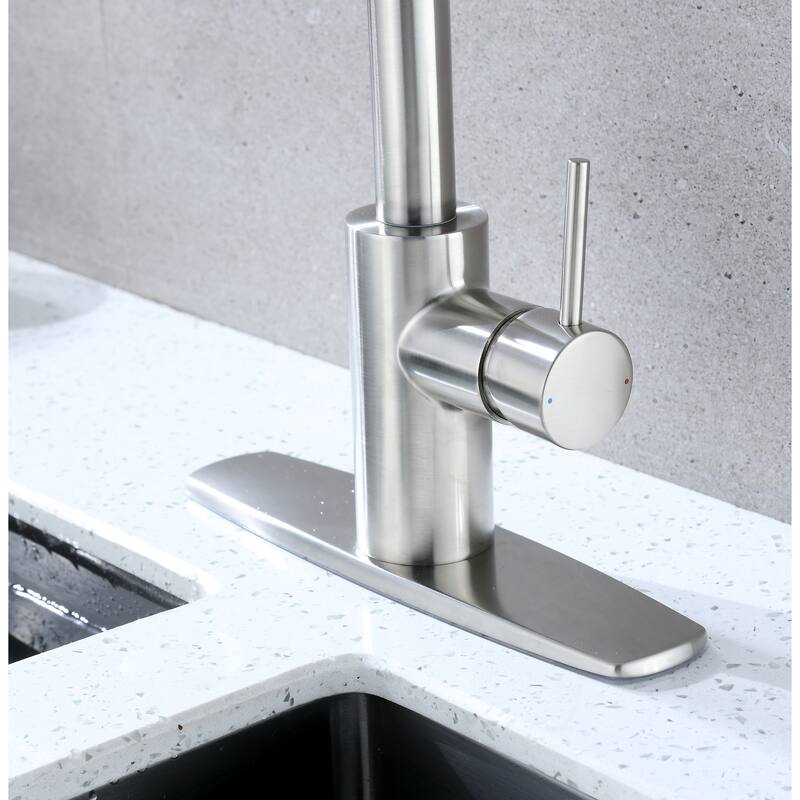 Ultra Faucets Euro Collection Single-Handle Kitchen Faucet With Pull-Down Spray