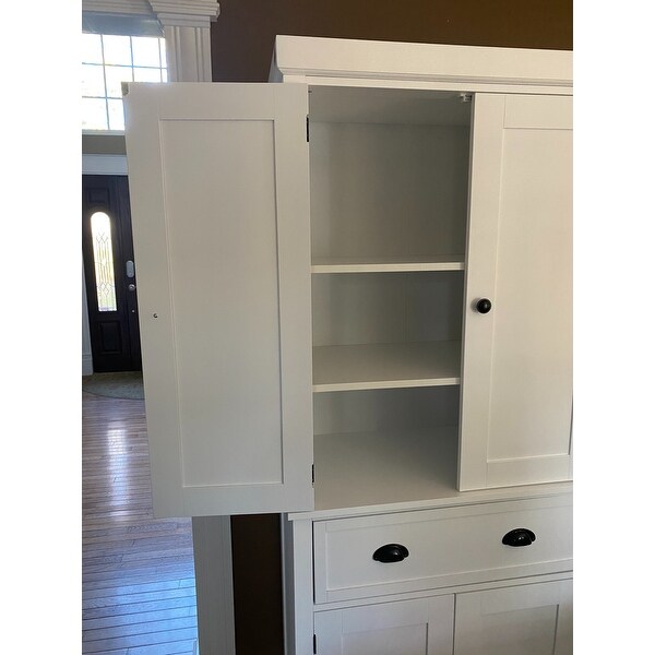 Homcom 72 Inch Traditional Freestanding Kitchen Cupboard Pantry Cabinet N A On Sale Overstock 30570079