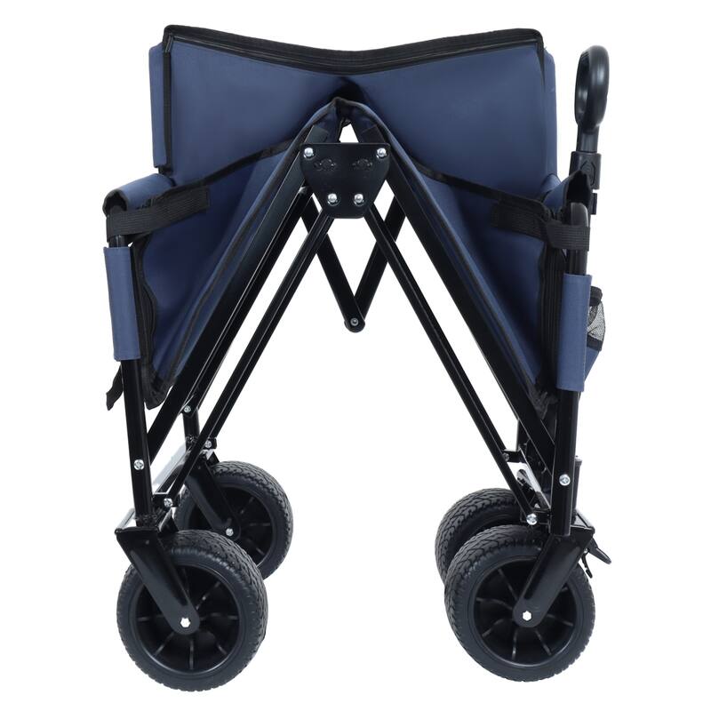 3-in-1 Heavy-Duty Folding Wagon Cart with Bench & All-Terrain Wheels
