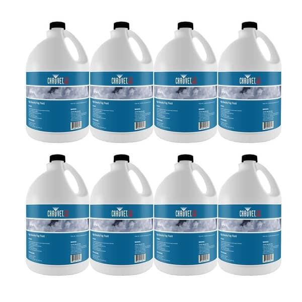 (8) Gallons Chauvet Dj Hdf High Density Fog Smoke Juice Fluid Hurricane 