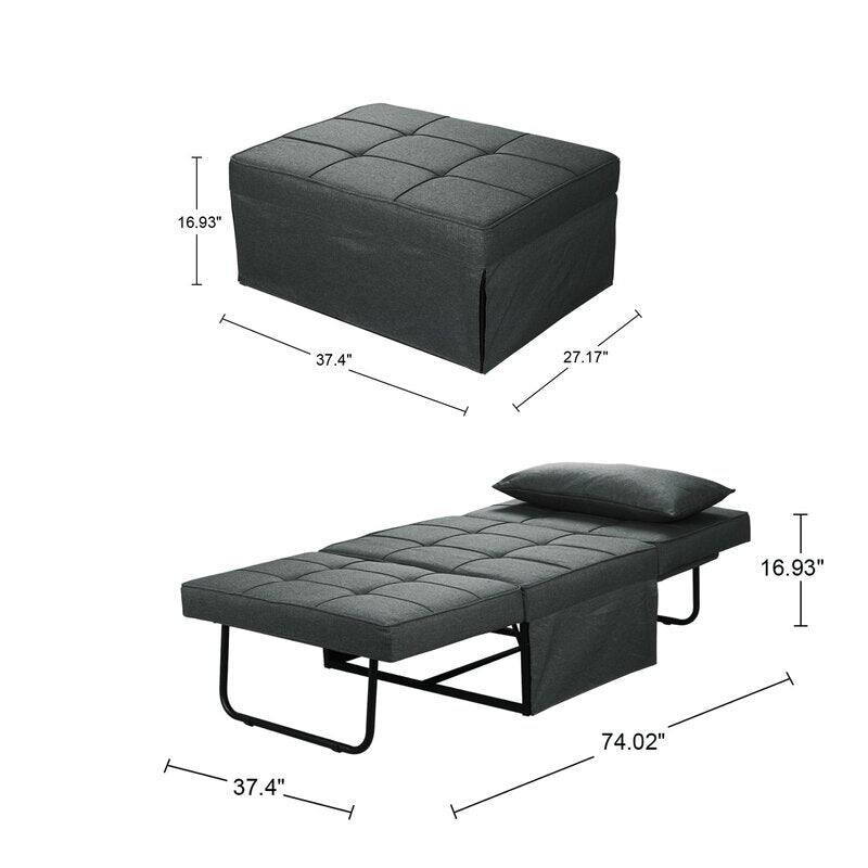 Zenova 4-1 Adjustable Sofa Sleep Chair with Ottoman, Sofa Bed ,Couch Bed