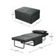 Zenova 4-1 Adjustable Sofa Bed Folding Convertible Chair Sofa Sleeper Ottoman Sofa Seat