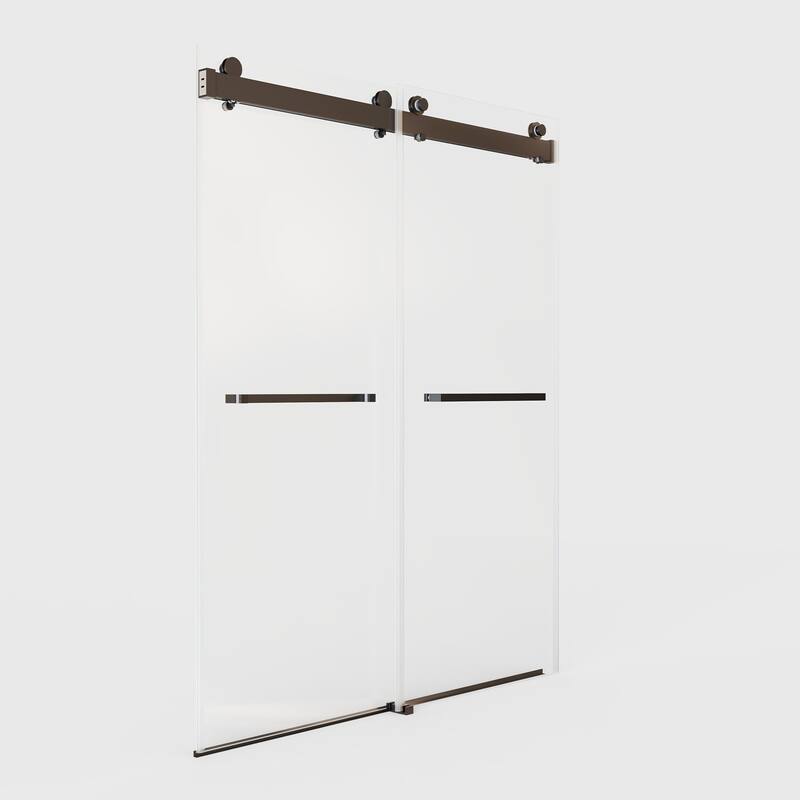 68"-72" x 76" Frameless Double Sliding Shower Door