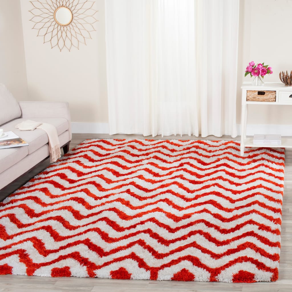 SAFAVIEH Handmade Barcelona Shag Rayya Polyester Rug