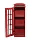 preview thumbnail 15 of 18, Red Wooden Vintage London Booth 2 Shelf Telephone Storage Unit