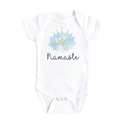 Yoga Namaste Mom - Baby Boy Girl Clothes Infant Bodysuit Funny Cute Newborn 1B