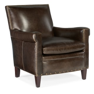 Hooker Furniture Jilian 31" Wide Aniline Top Grain Leather Upholstered