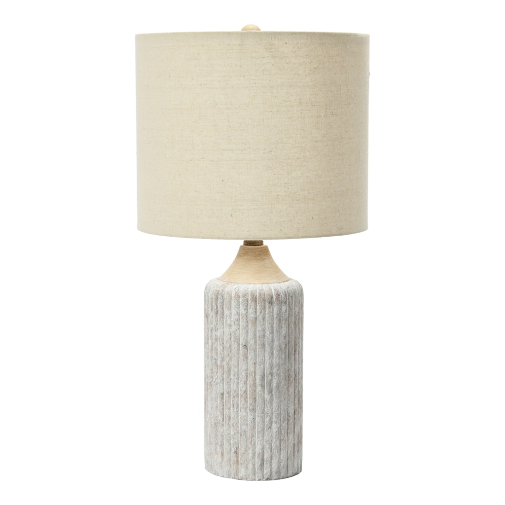 12" Round Cement Desk Lamp