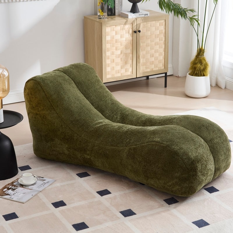 59" creative bean bag sofa chair, pure sponge compressed sofa