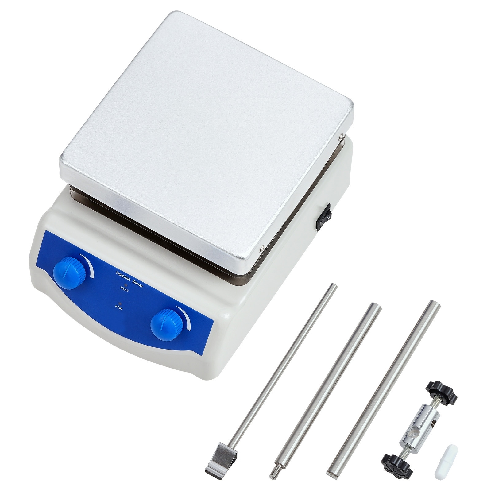 Magnetic Stirrer, Plate with Magnetic Stirrer, Plate Stirrer, Support Stand and Stir Bars Included