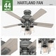 preview thumbnail 9 of 13, Hunter 44" Hartland Ceiling Fan with LED Light and Pull Chains - Farmhouse, Transitional