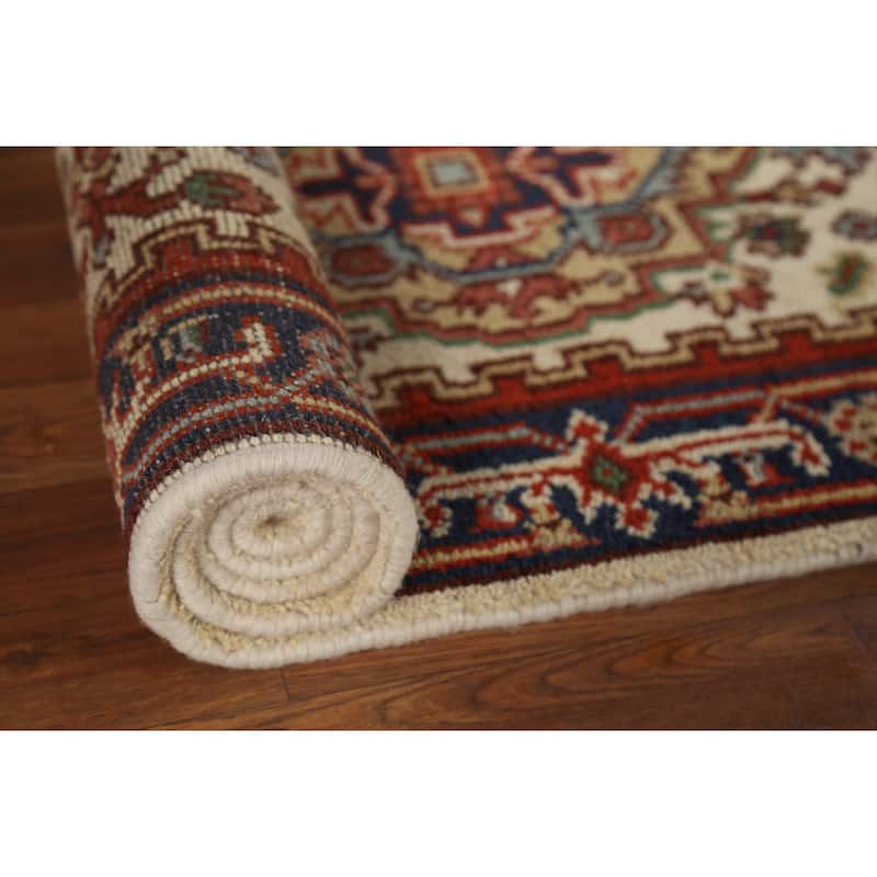 Heriz Serapi Oriental Runner Rug Hand-Knotted Wool Carpet - 2'7"x 7'10"