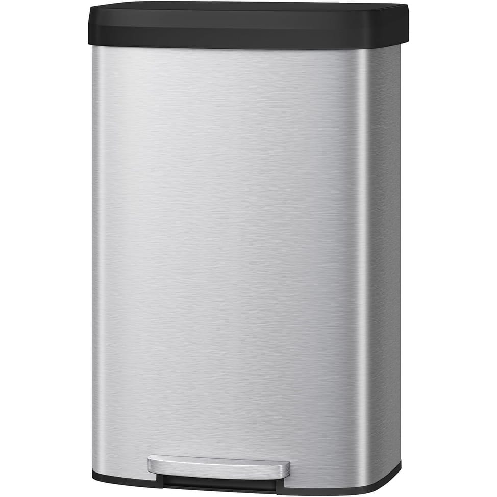 21 Gallon (80 Liter) Stainless Steel Kitchen Trash Can - Soft-Close Lid