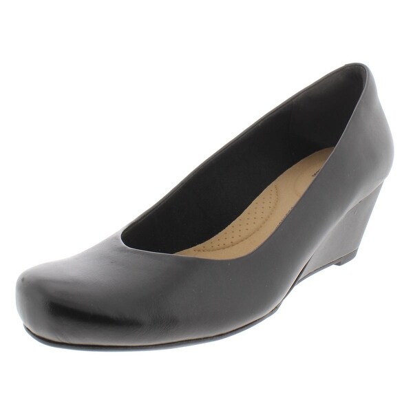 clarks women's flores tulip wedge pump