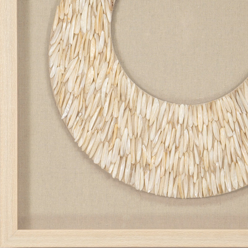 HUJI Capiz Shell Shadow Box Wall Decor for Bathroom Bedroom Office