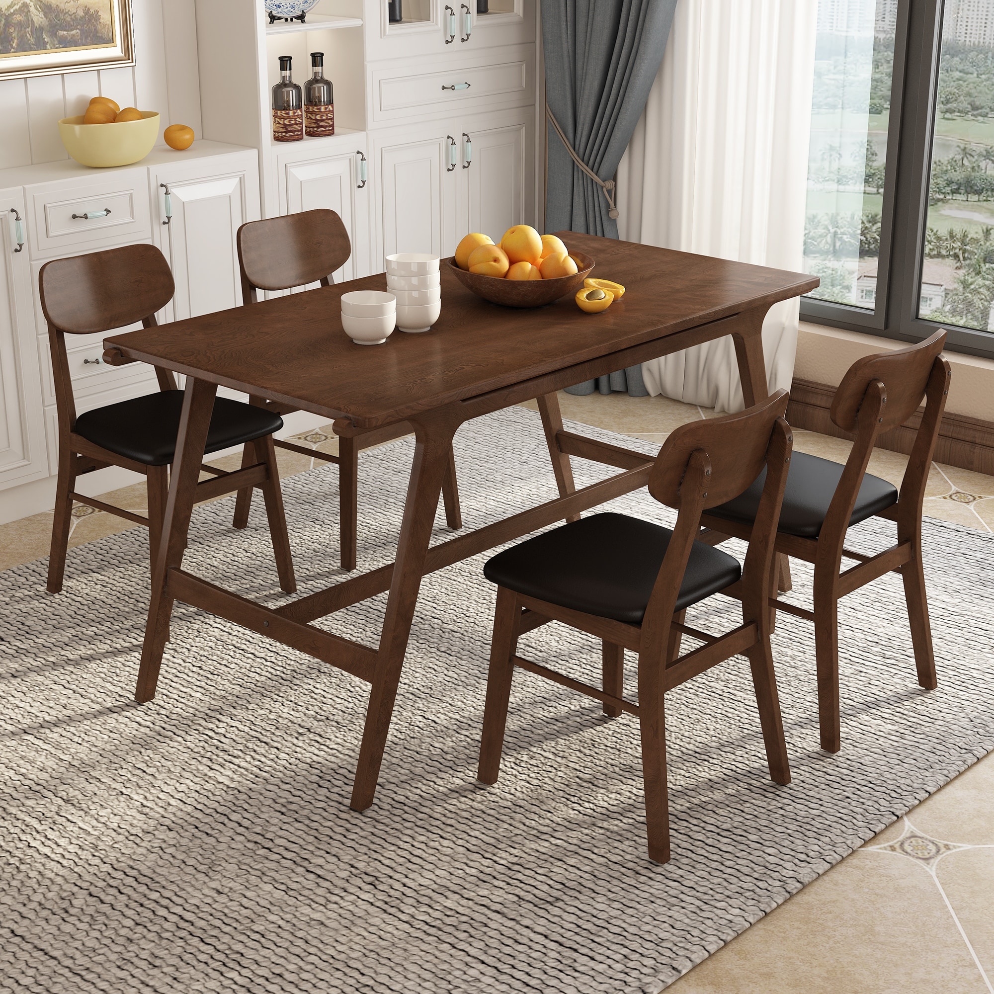 https://ak1.ostkcdn.com/images/products/is/images/direct/bbff19c8ff7f17c877c44826982addd655884bca/Contemporary-5-Piece-Dining-Set%2C-Kitchen-Dining-Table-with-4-Faux-Leather-Dining-Chairs-Comfortable-and-Simple.jpg