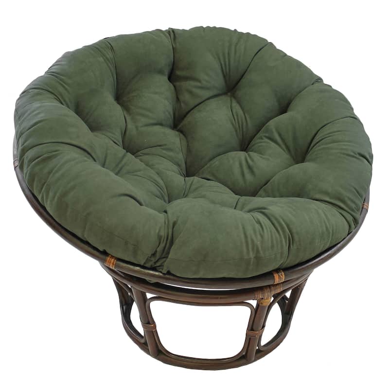 Microsuede Indoor Papasan Cushion (44-inch, 48-inch, or 52-inch) (Cushion Only) - 48 x 48 - Hunter Green