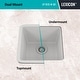 preview thumbnail 9 of 7, 15 Inch Lexicon Platinum Quartz Composite Drop-in Undermount Single Bowl Galaxy White Kitchen Sink LP-1515-W-SO - 15x15