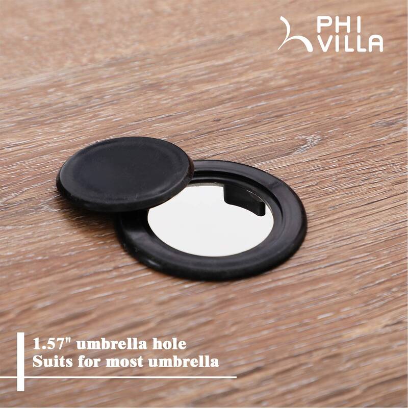 MAISON ARTS Outdoor Patio 6 Pieces Dining Set with Umbrella