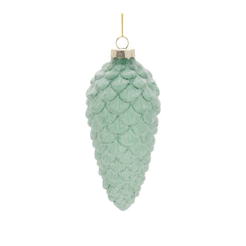 Frosted Glass Pinecone Ornament (Set of 6) - N/A