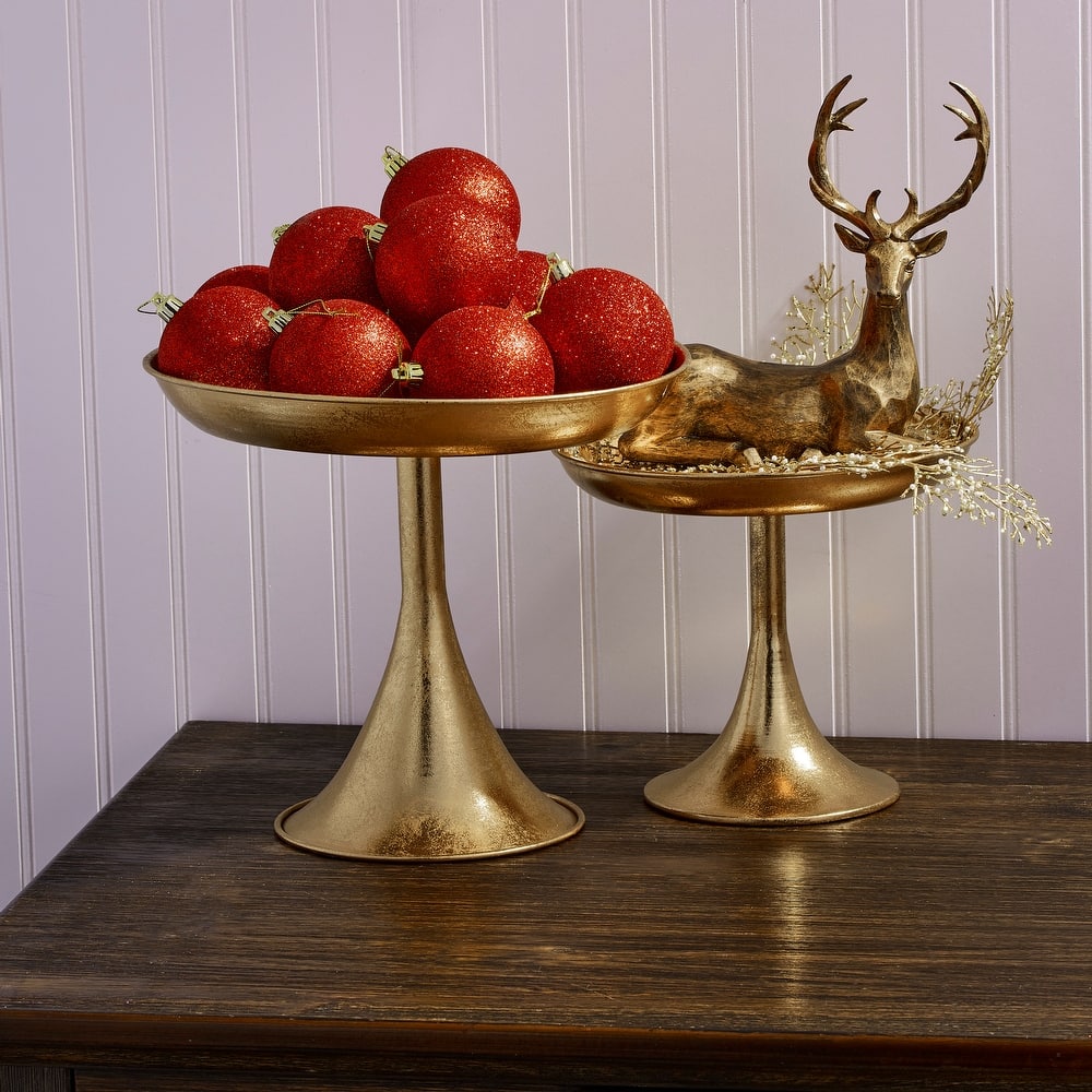 80mm Shatterproof Plastic Glitter Ball Set of 2