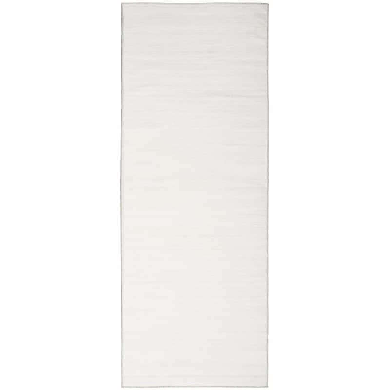 Nourison Washable Essentials Indoor Solid Area Rug - 2' x 6' - Ivory/Grey