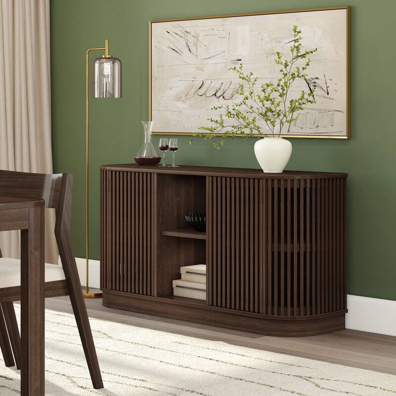 Plank and Beam Contour 2-Door Sideboard/TV Stand with Shelf