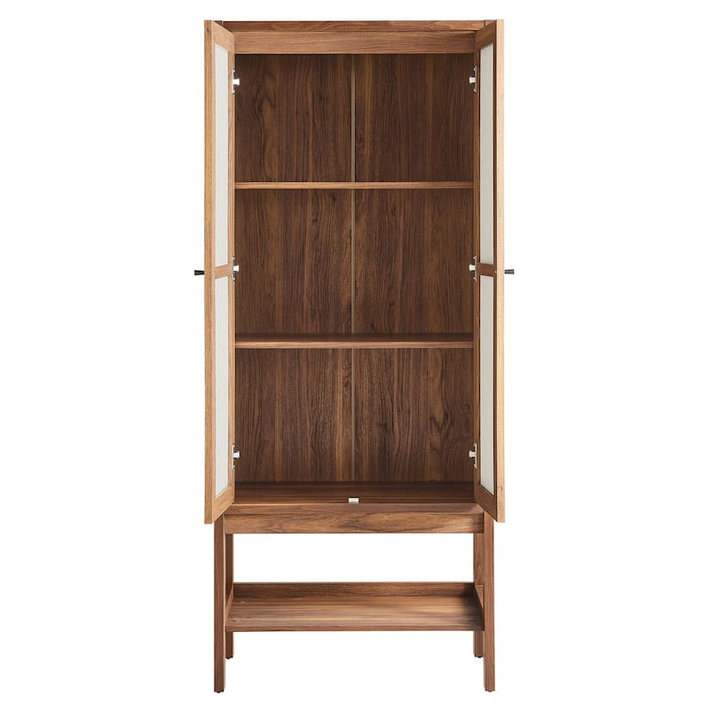 Capri Tall Wood Grain Standing Storage Cabinet