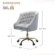 preview thumbnail 17 of 109, Modern Velvet Tufted Office Chair with Gold Metal Base by HULALA HOME