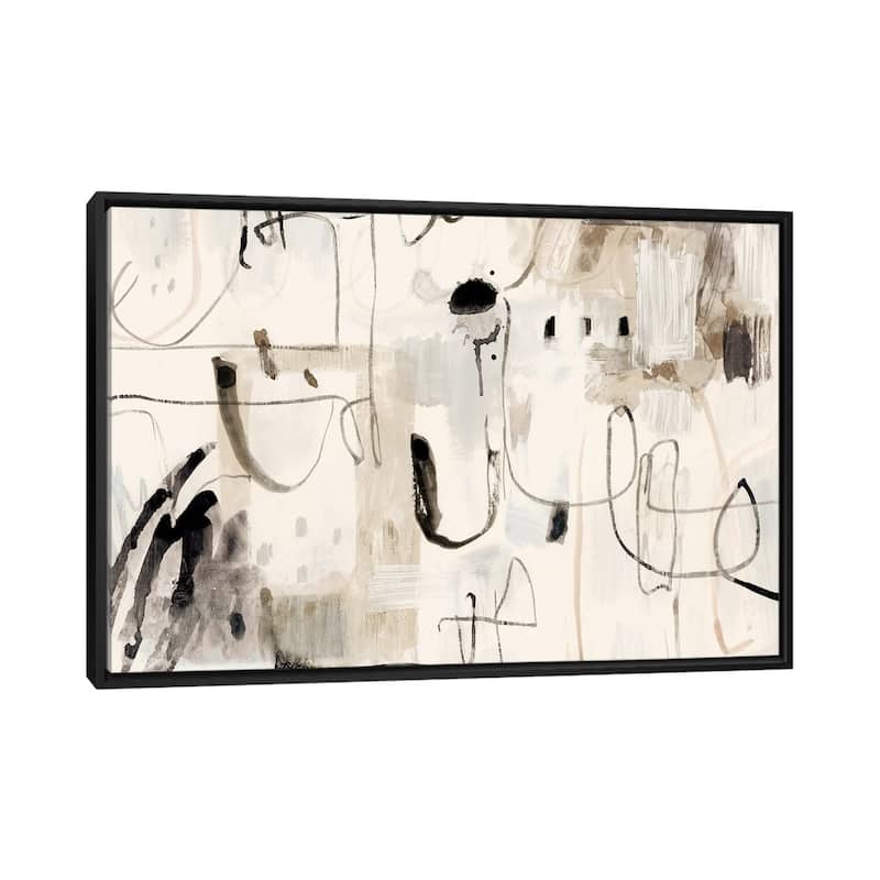 iCanvas "Net Neutral I" by Victoria Barnes Framed Canvas Print - Black - 26x40
