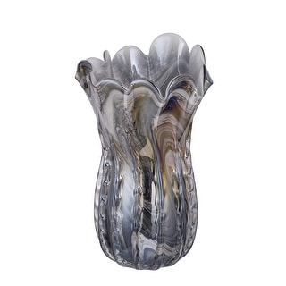 A&B Home Gray 11-inch Blown-Glass Vase