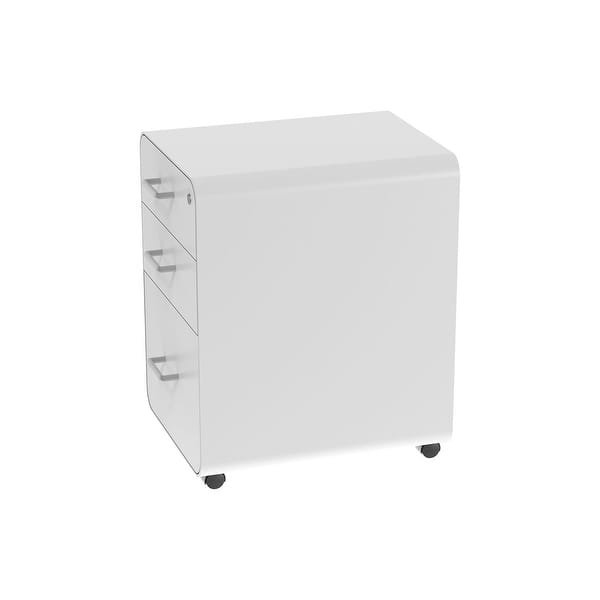Shop Monoprice Round Corner 3 Drawer File Cabinet White With