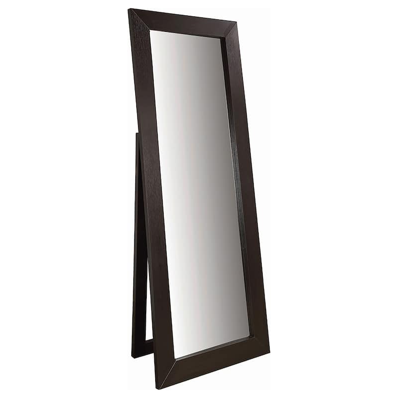 Toga 28 x 72 Inch Wood Standing Floor Mirror Cappuccino - Cappuccino