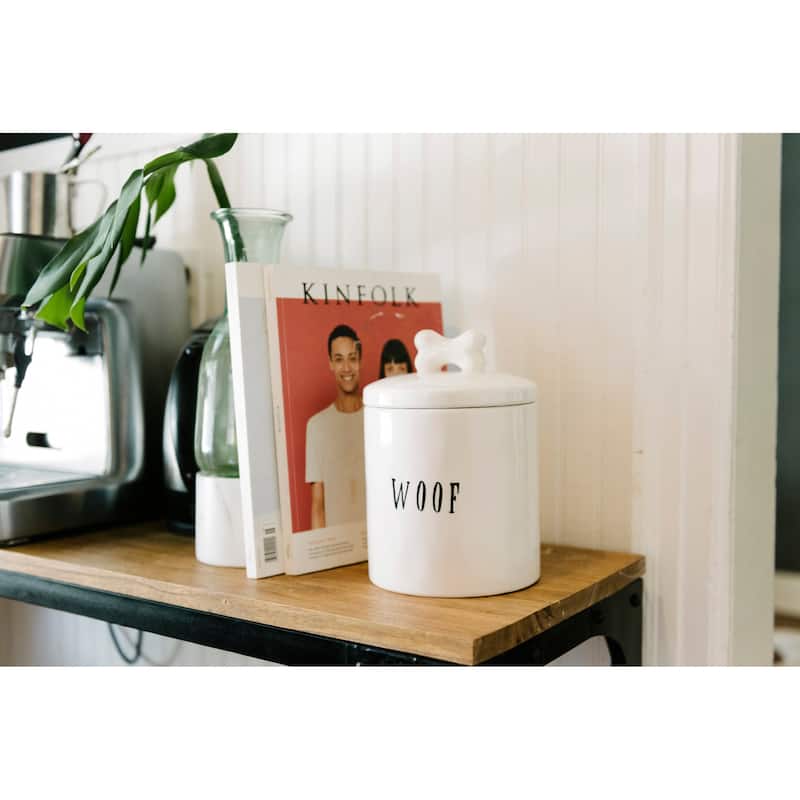 "Woof" Jar with Bone Handle on Lid
