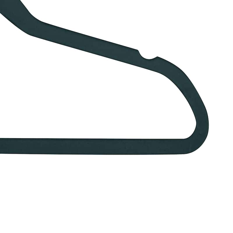 Simplify 25 Pack Slim Velvet Gold Hook Hangers - 17.7" x 9"