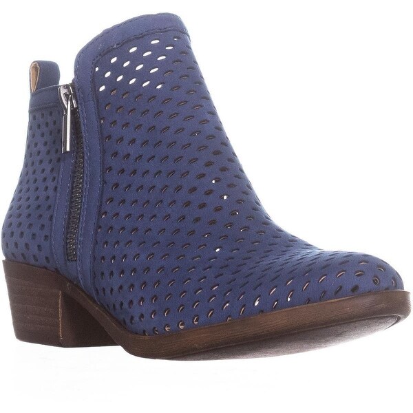 perforated ankle boots