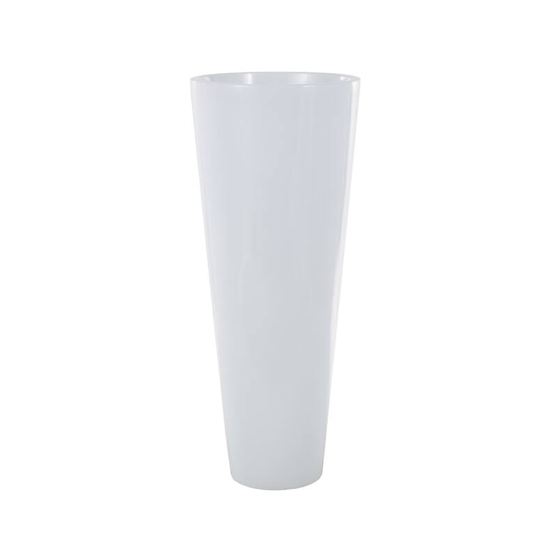 White Fiberglass Minimalistic Decorative Vase