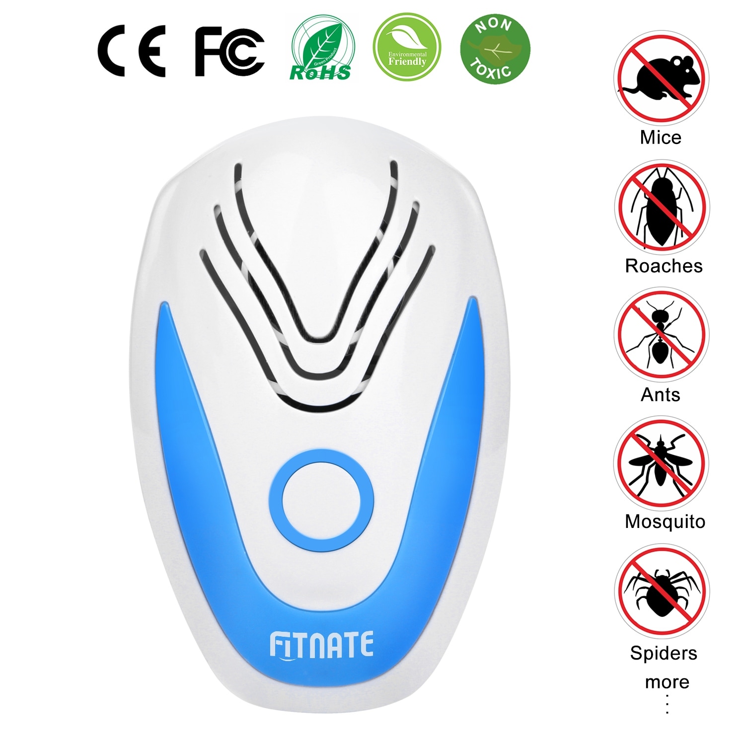 6X AUGIENB Electric Pest Repeller Anti Insect Ultrasonic Plug In Mouse  ☆ 