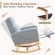 preview thumbnail 11 of 126, HOMYKA Rocking Chair for Nursery with Footrest