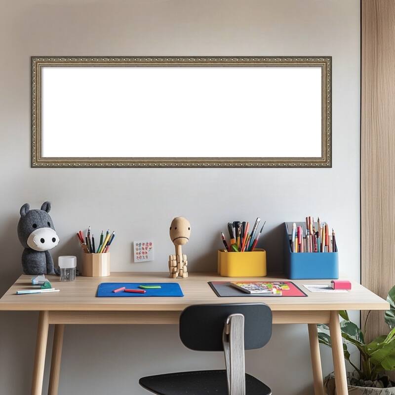 Amanti Art Parisian Silver Framed Dry Erase Magnetic Board