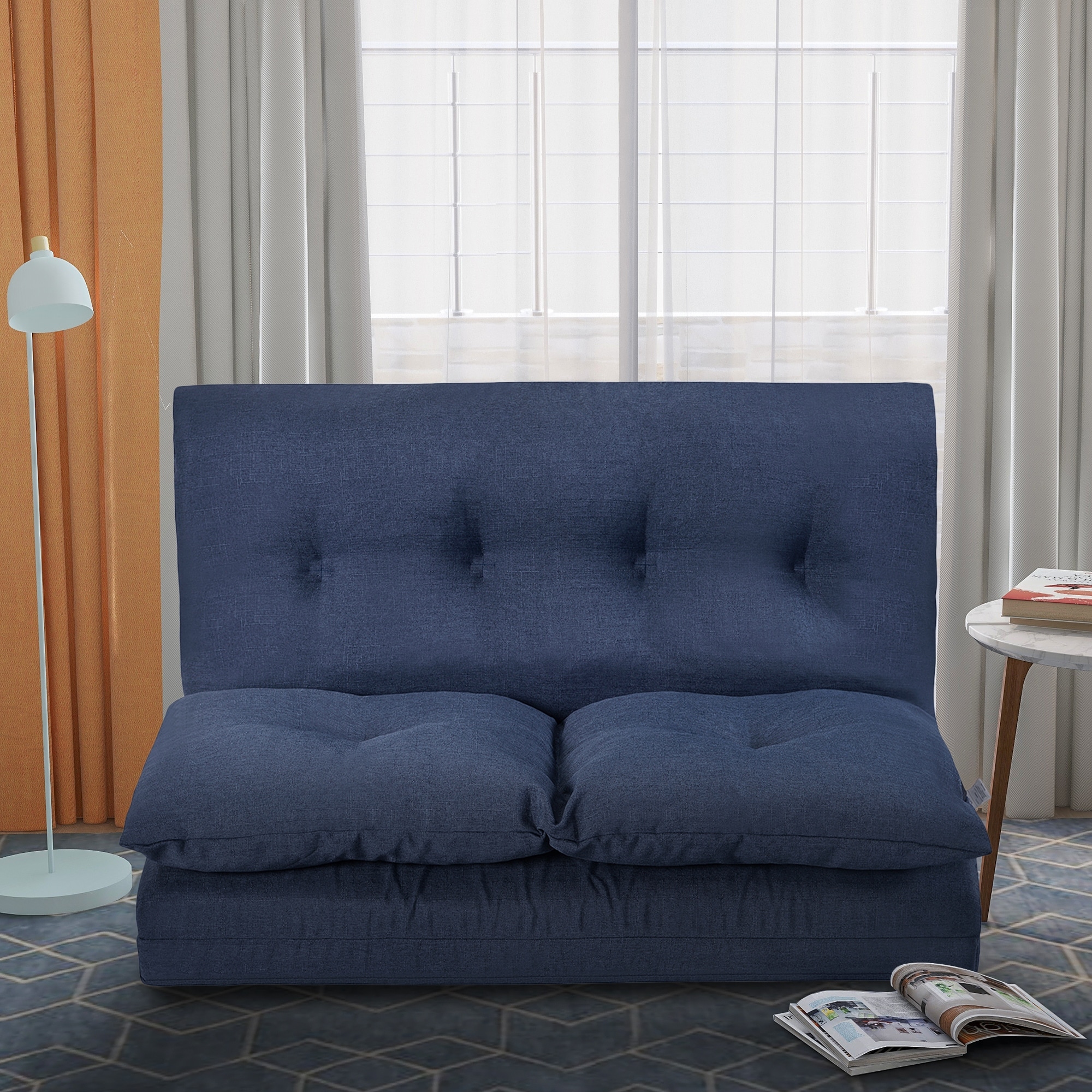 Adjustable fabric folding chaise lounge sofa hot sale chair floor couch ebern designs upholstery