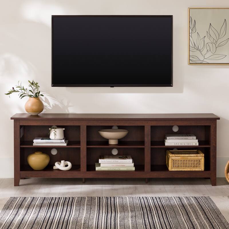 Stylish 70" TV Stand with 3 Shelves - Perfect for 80" TVs in Modern Transitional Design