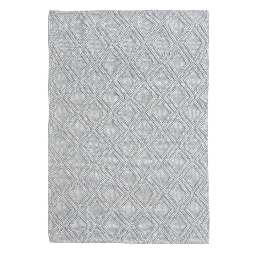 Domani Row Recycled Fiber Geometric Textured Area Rug