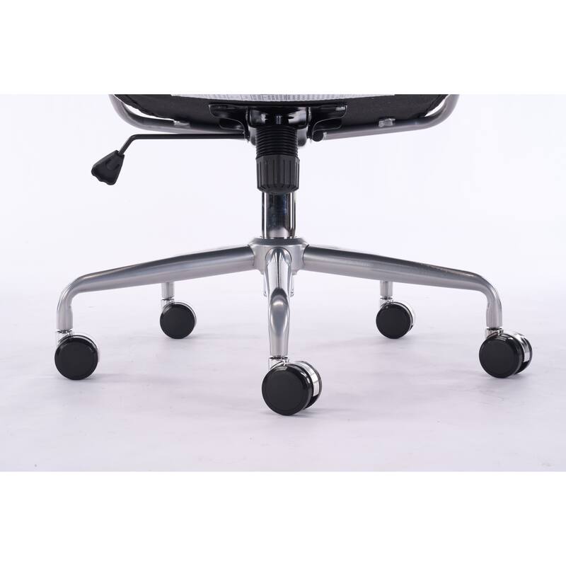 Ergonomic Leather Office Chair with 360°Swivel, Adjustable Height, Reclining Backrest & Breathable Seat