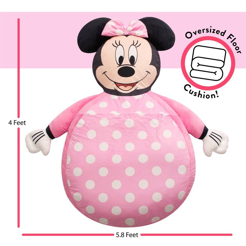 Disney Minnie Mouse Oversized Floor Lounger for Kids,Nap/Play Mat
