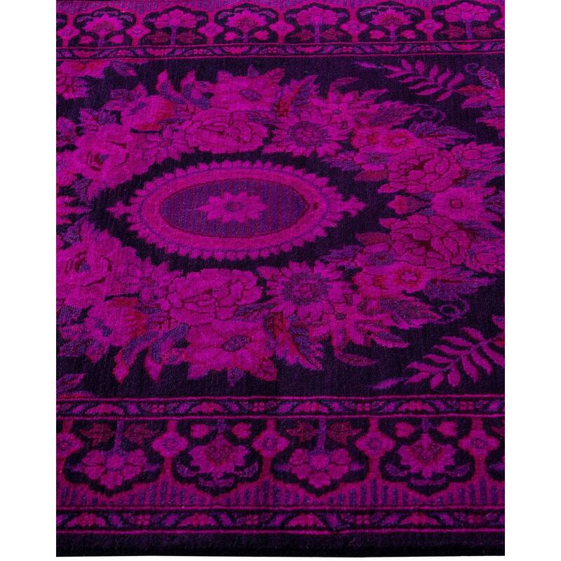 Fine Vibrance One-of-a-Kind Hand-Knotted Runner Rug - Pink, 2' 8" x 12' 8" - 2' 8" x 12' 8"
