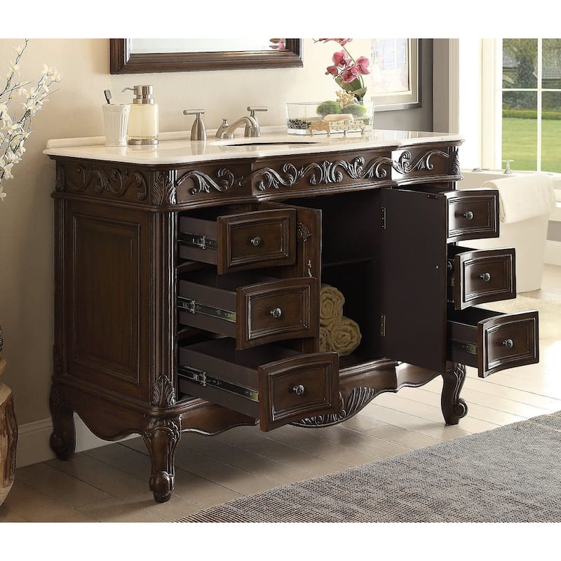 48" Benton Collection Beckham Classic Brown Bathroom Vanity