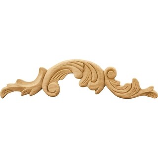 Hardware Resources Left Onlay with Acanthus Styling, 3"H x 12-1/4"W x