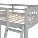 preview thumbnail 43 of 44, Twin over Full L-Shaped Bunk Bed with Ladder, Staircase, and 3 Drawers